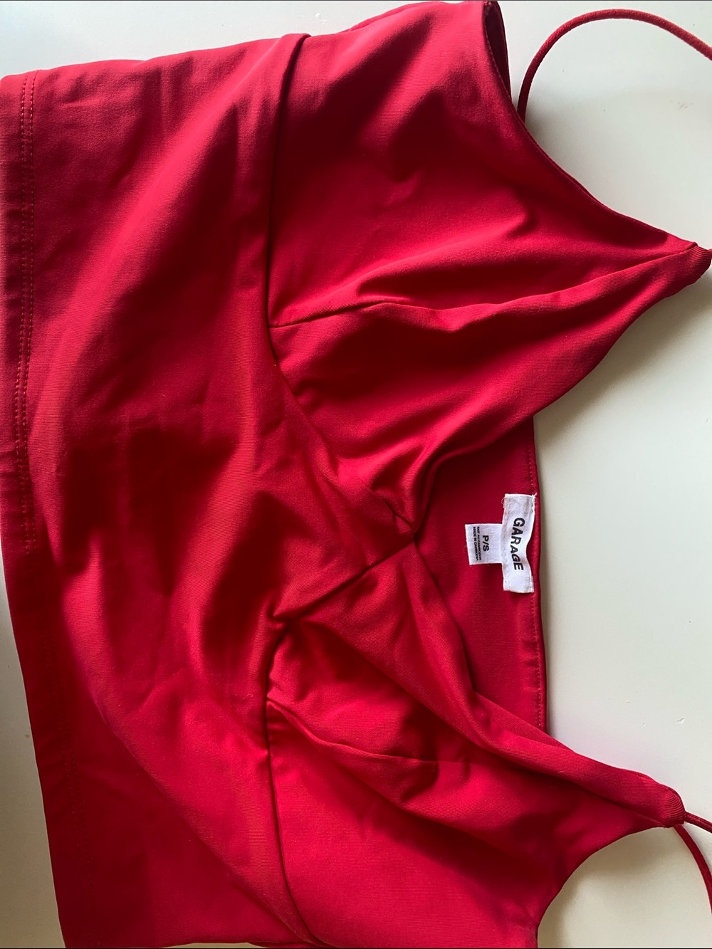 Garage Red Satin Slip Cami